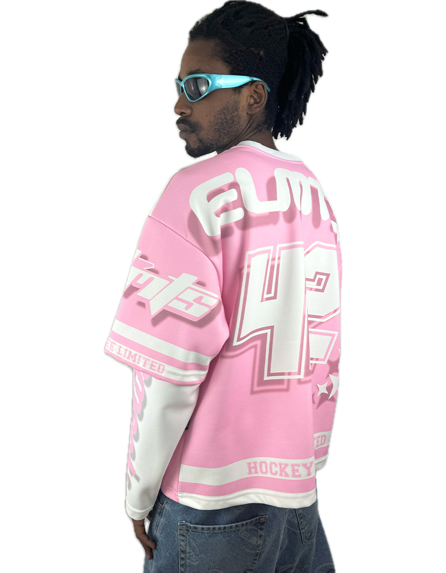 HOODIE HOCKEY long sleeve New WAVE PINK