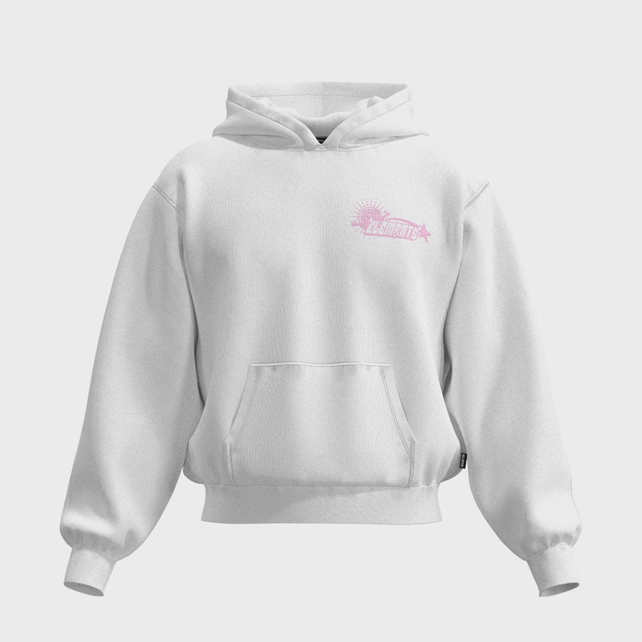 PERFECT HOODIE POLICOT WORLD LINE WHITE-PINK